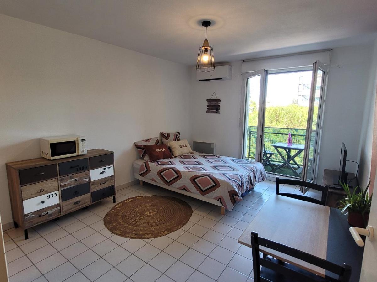 Apartamento Charmant Studio Vue Sur Les Berges Du Lez Montpellier Exterior foto
